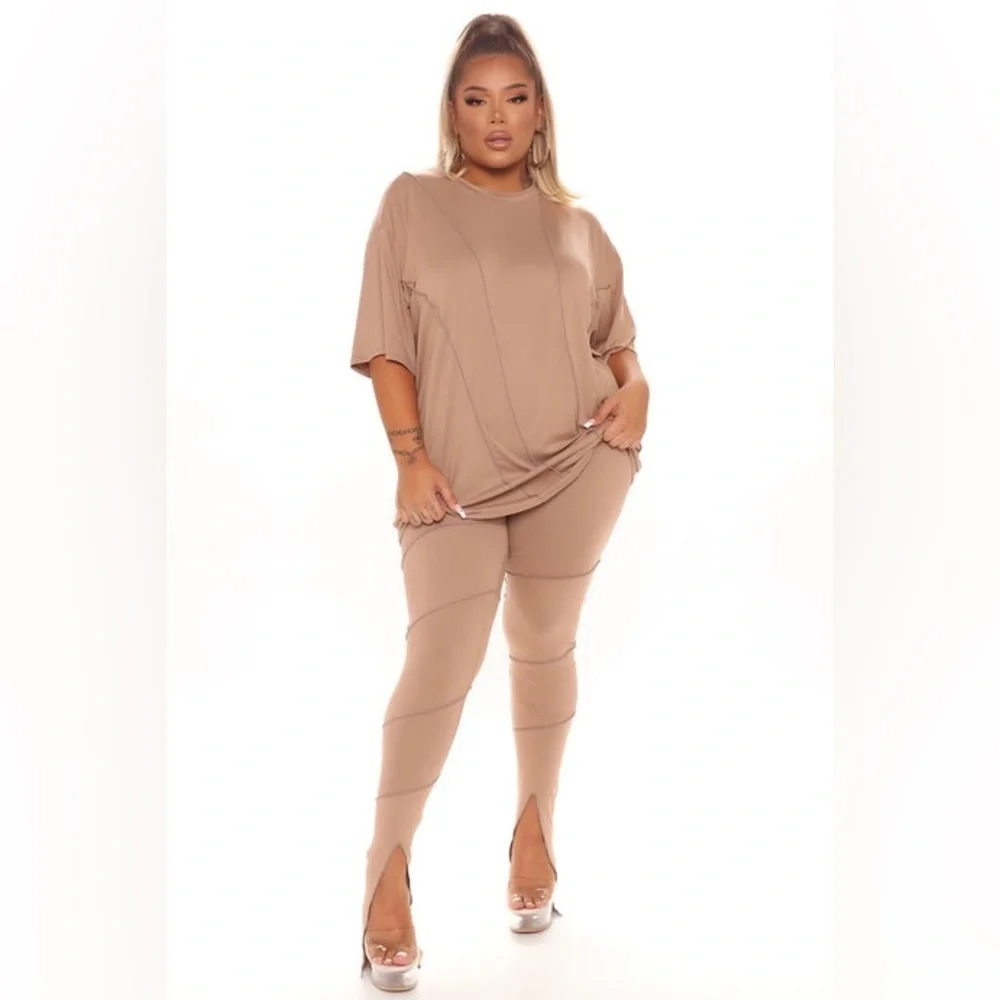 Tan Leggings Set